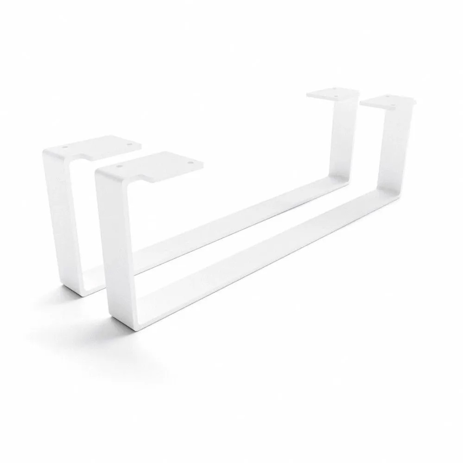 HEVVA Möbelfüße LUXEMBURG 15 cm Hoch 50 cm Tief 2er Set Weiß