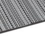Detailansicht des Outdoor Teppich Bologna in Grau/Schwarz, gewebte Struktur.