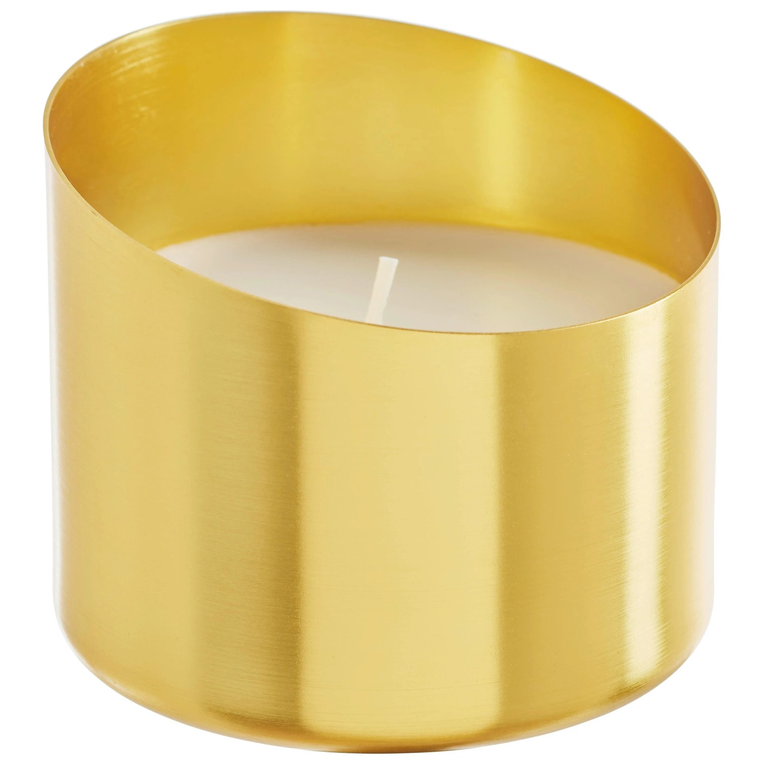 Modern Living Kerze im Topf Mavie in Weiß/Goldfarben
