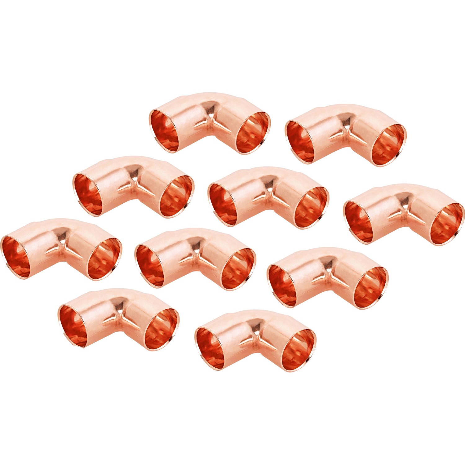 Kupfer-Überbogen I/A 22 x 22 mm, Cu-Lötfitting für Kupferrohr - Heizung