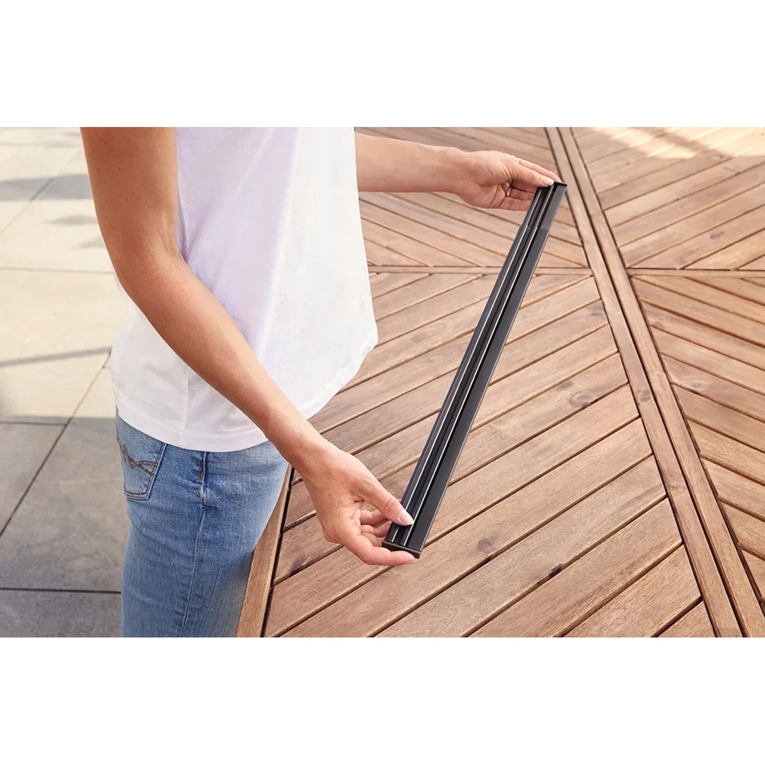 tesa® teleskopierbare AluLamellentür Anthrazit kaufen bei OBI