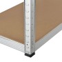 Detailaufnahme: Juskys Lagerregal Easy, verzinktes Metallgestell mit MDF-Holzboden.