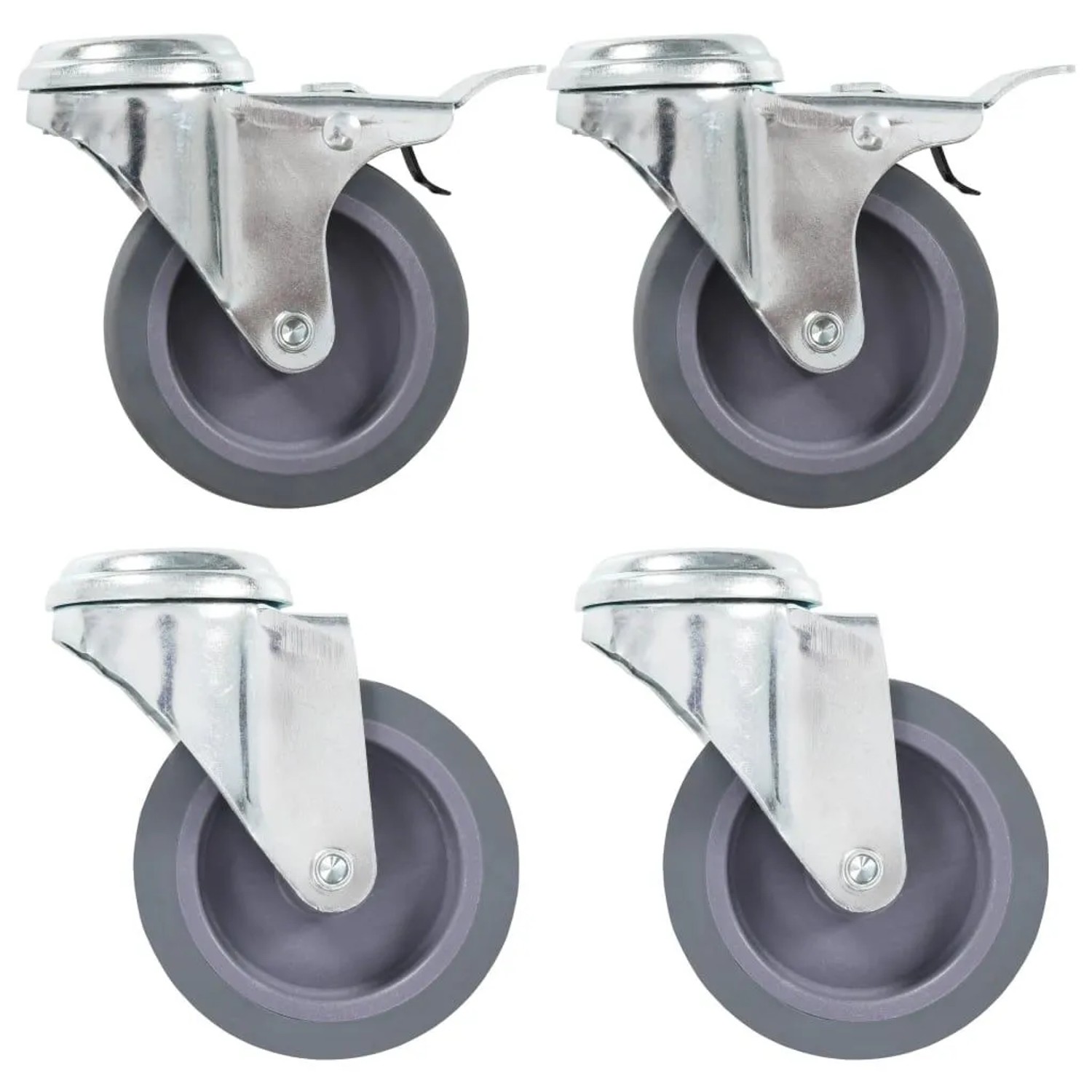 vidaXL Lenkrollen mit Bolzenloch 4 Stk 75 mm 143431