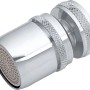Verchromter Wassersparer mit Kugelgelenk M22 für Wasserhahn, schwenkbar.