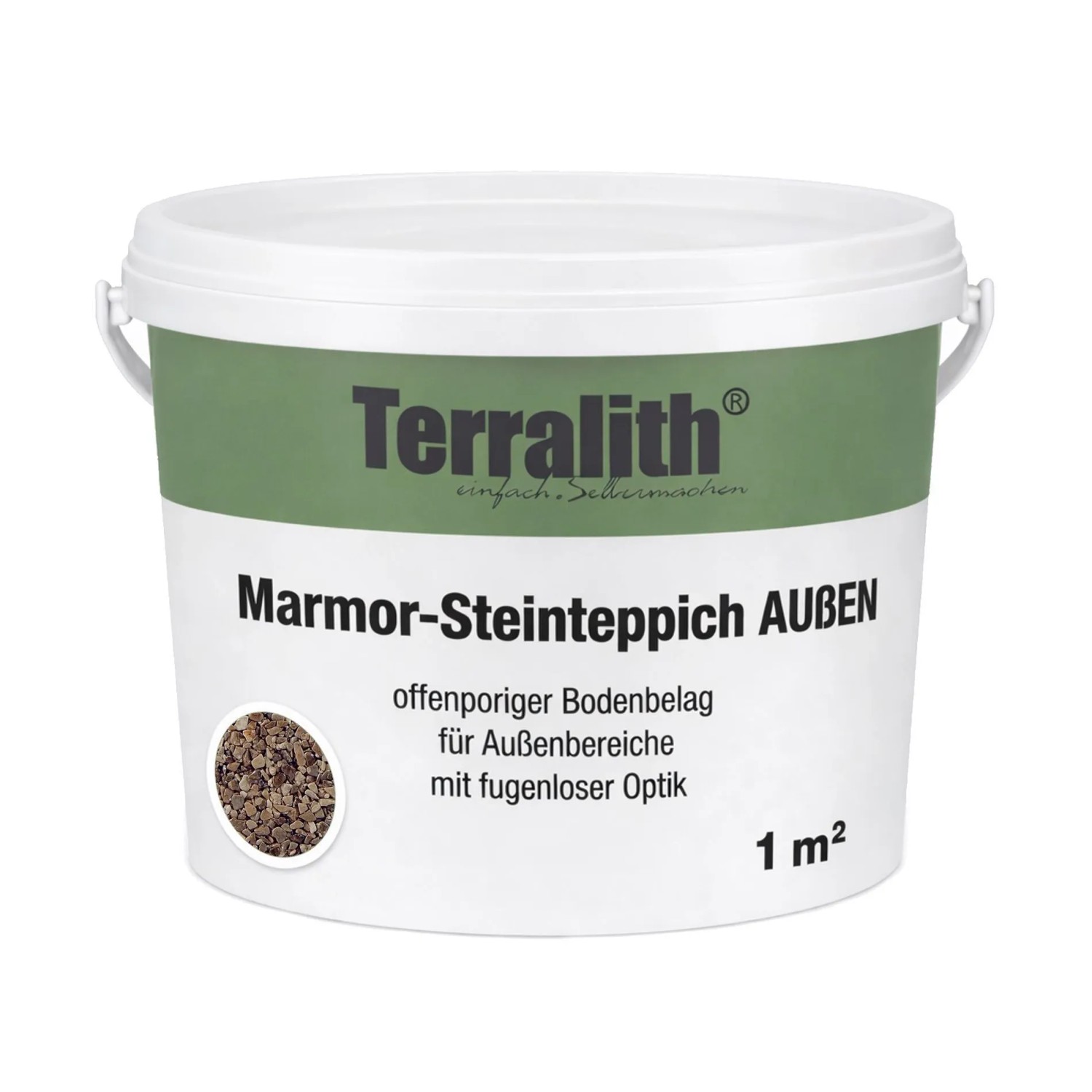 Terralith Marmor Steinteppich Marrone für 1 m² Außen Mittel 4-6 mm