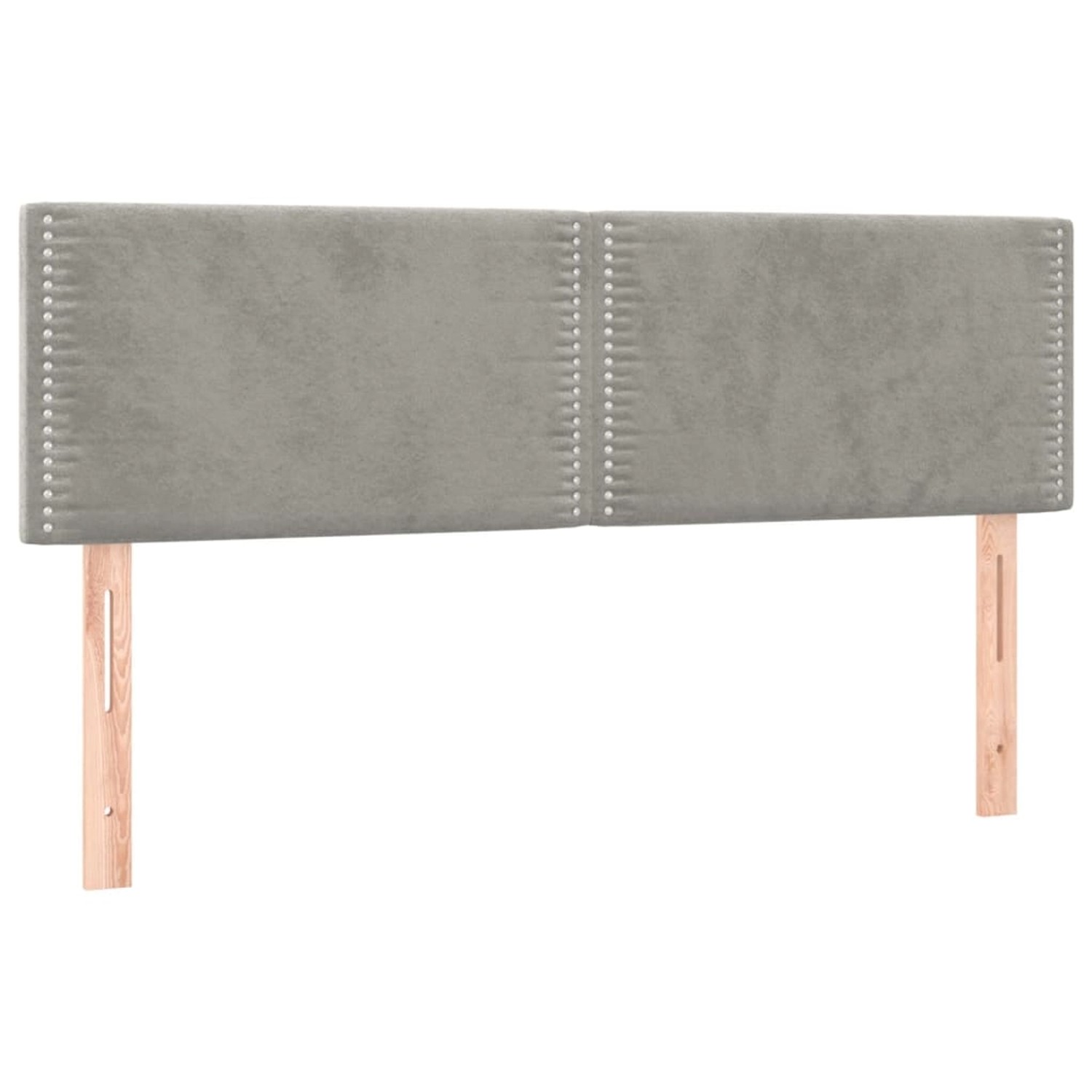 vidaXL LED Kopfteil Hellgrau 144x5x78/88 cm Samt 3121520