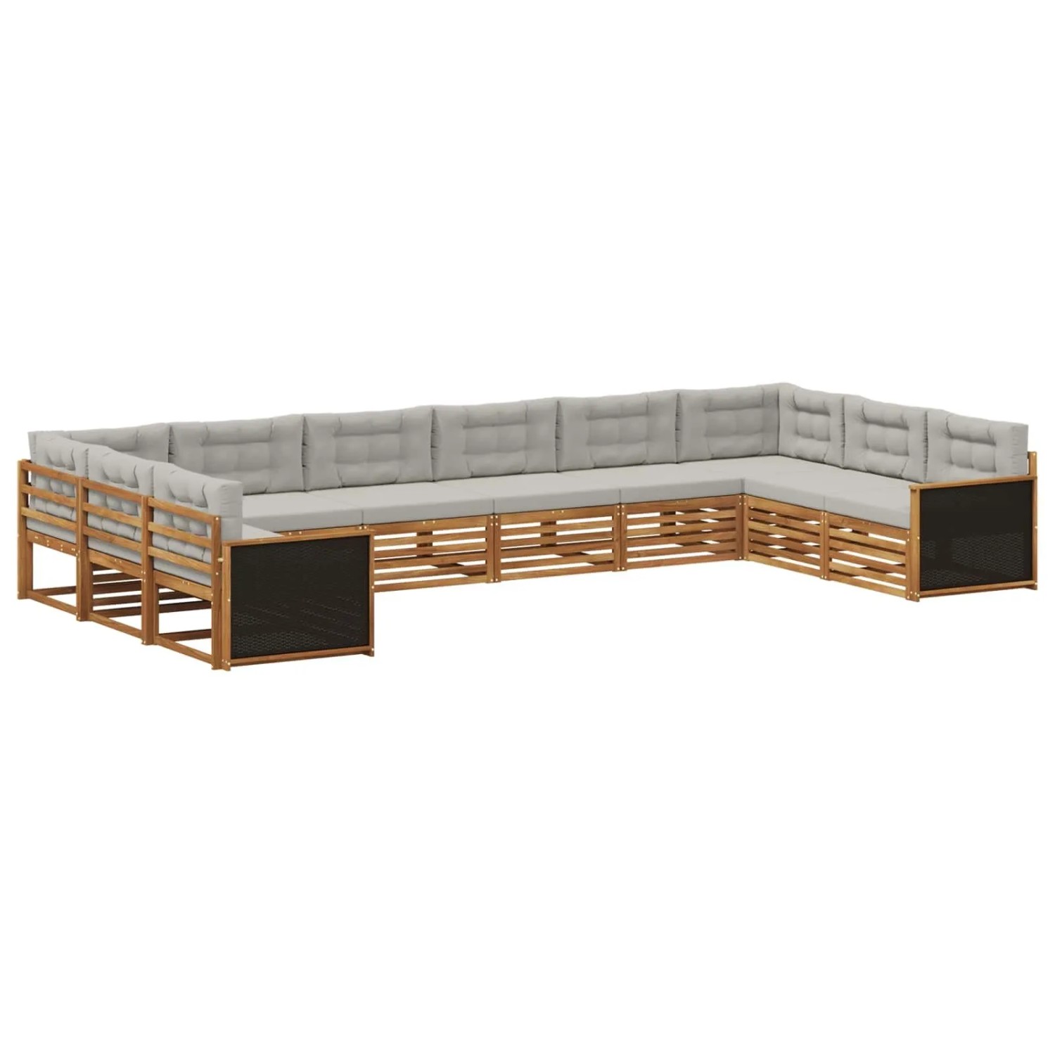vidaXL Sofagarnituren mit Kissen 10 Stk Massivholz Akazie 3383884