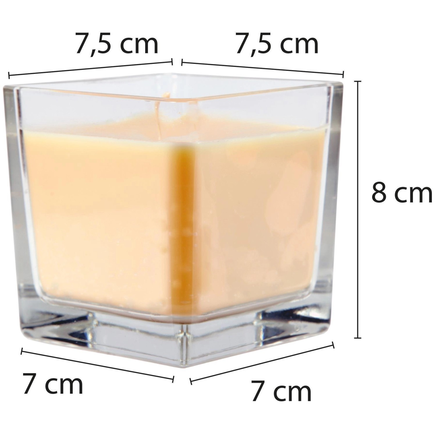 Duftkerze Jungfrau im Glas, Vanille, 50h Brenndauer. Dekorative Stumpenkerze für entspannte Atmosphäre.