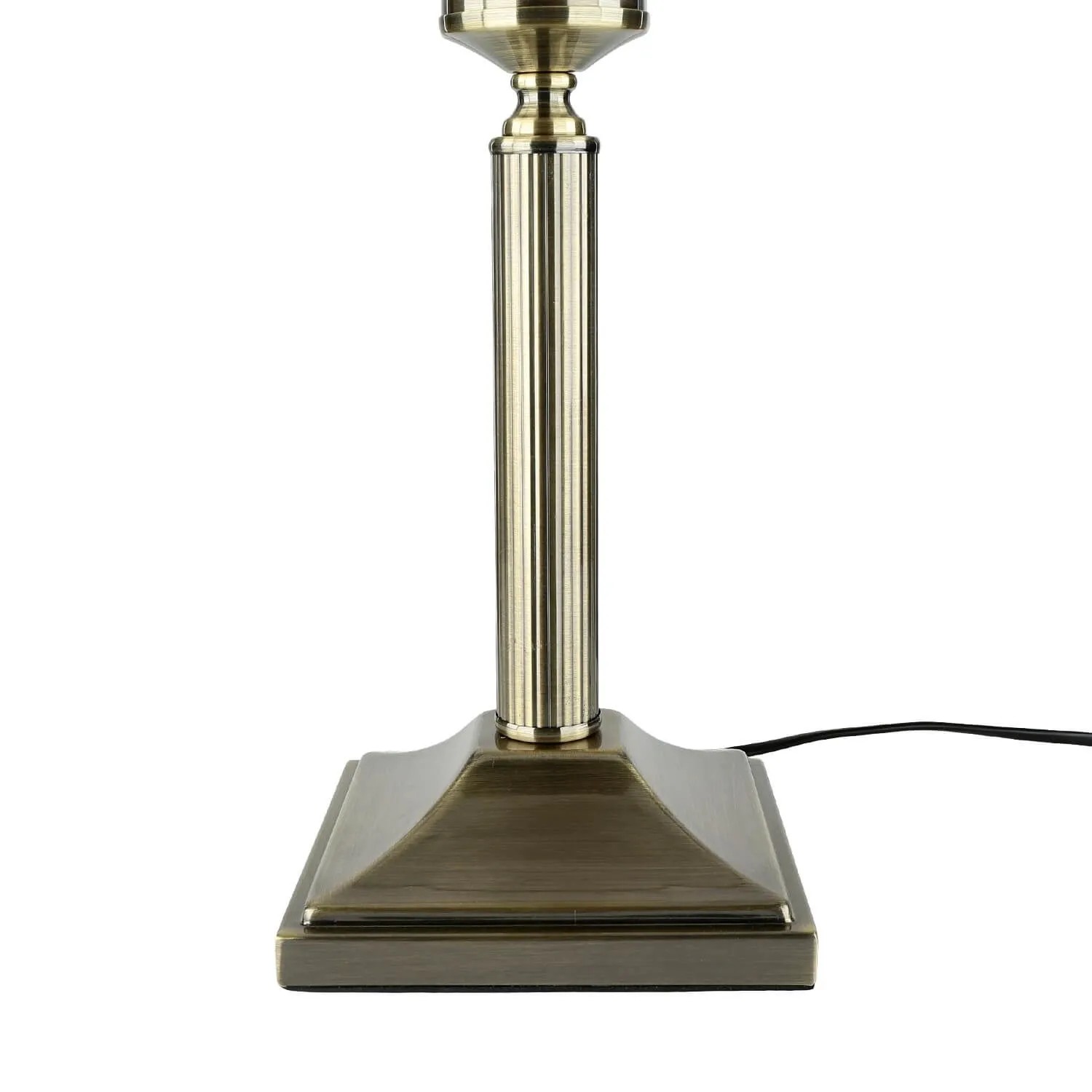 EASYLIGHT Tischlampe Glas Metall 50 cm Hoch In Messing Antik E27 Jugendstil_5