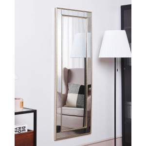 Beliani Wandspiegel FENIOUX Silber Gold 2x50x130