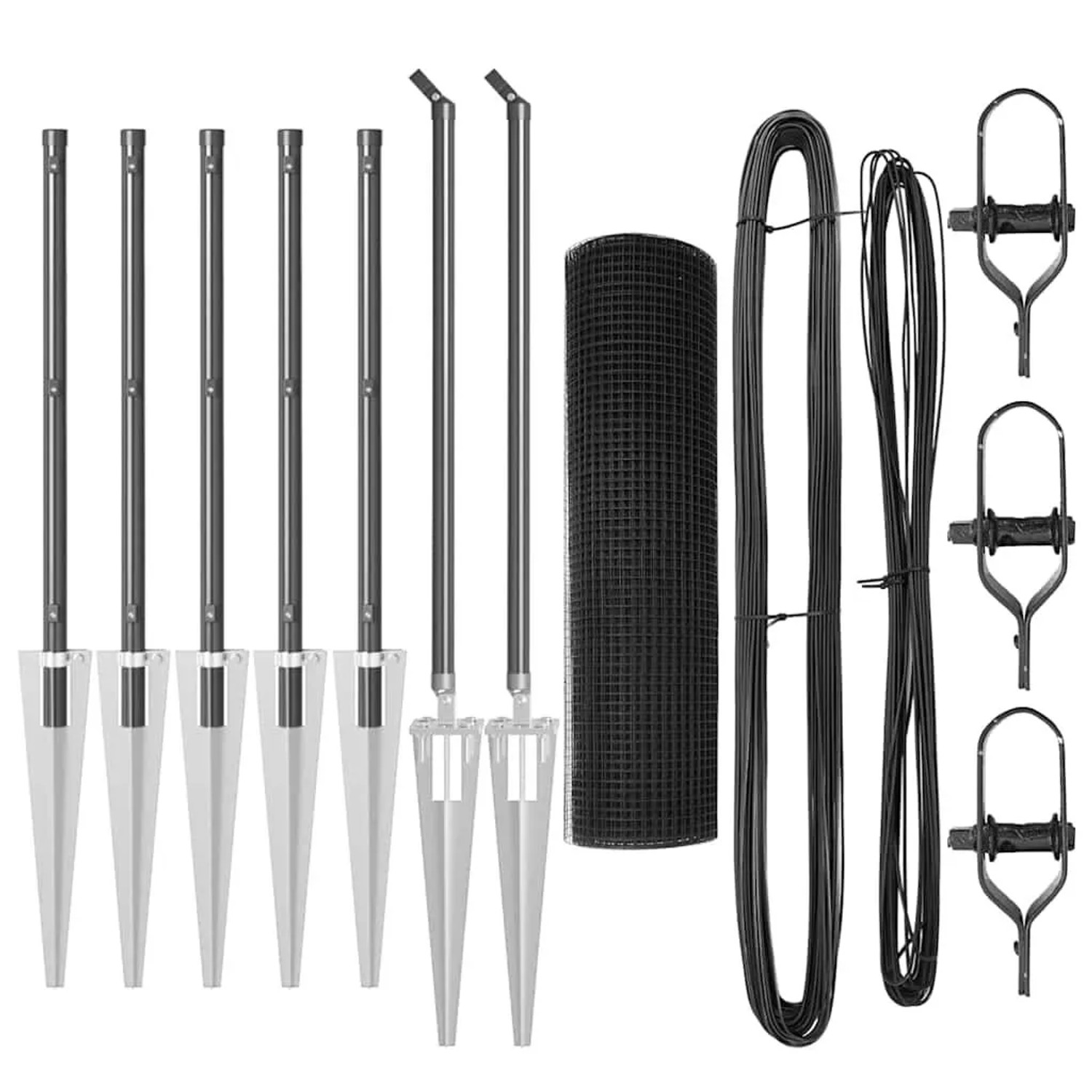 vidaXL Zaunpfosten Grau 10 x 0,8 m 12 x 12 mm Maschendraht 3352159 günstig online kaufen