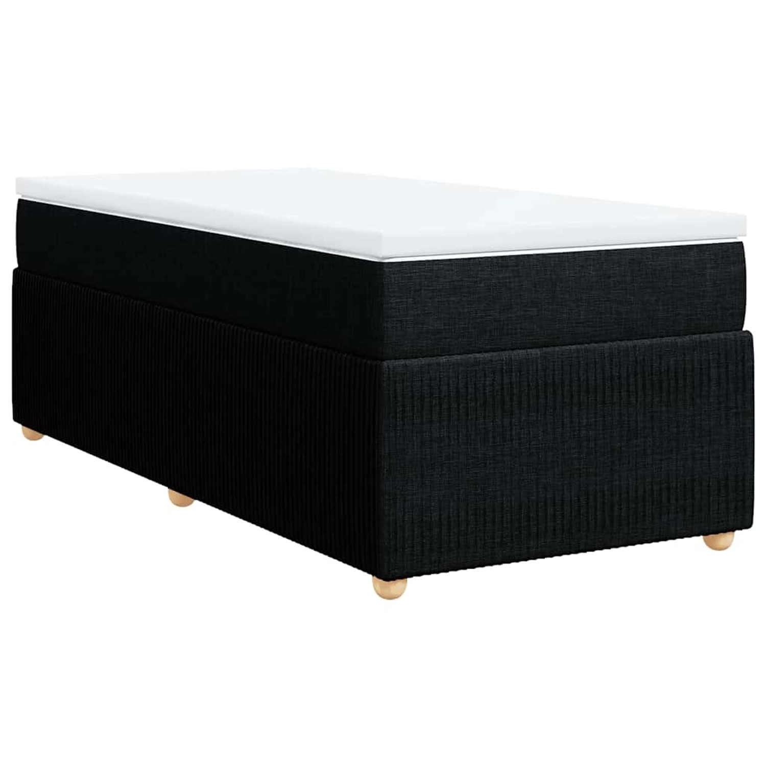 vidaXL Boxspringbett mit Matratze Schwarz 100x200 cm Stoff 3285548 günstig online kaufen