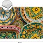 Bunte Myspotti Mini-Spritzschutzplatte Ceramica mit Teller-Motiv, 59x41 cm, für die Küche.