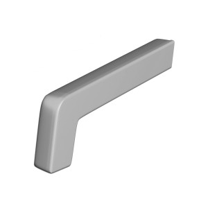 PVC-Seitenteil in Silber, 18 cm, für Fensterbänke (2er-Set)