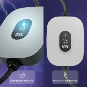 Gre Smart Plug, weiße smarte Steckdose für Pool-Geräte mit Bluetooth-Steuerung.