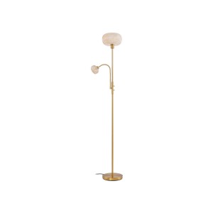 Lindby Stehlampe Aliette 10030729 Modern in Gold Messing aus Metall 2-flammig E27 Wohnzimmerleuchte