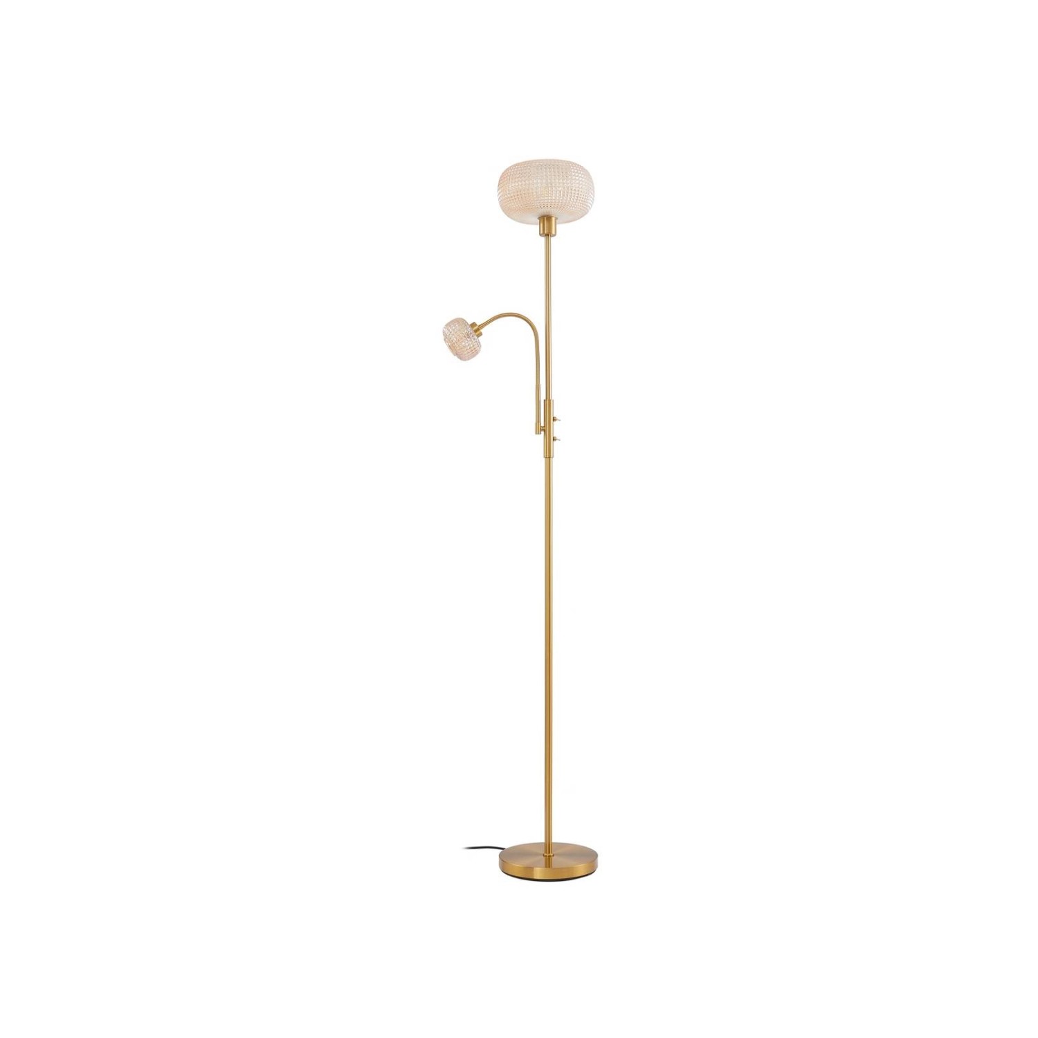 Lindby Stehlampe Aliette 10030729 Modern in Gold Messing aus Metall 2-flammig E27 Wohnzimmerleuchte