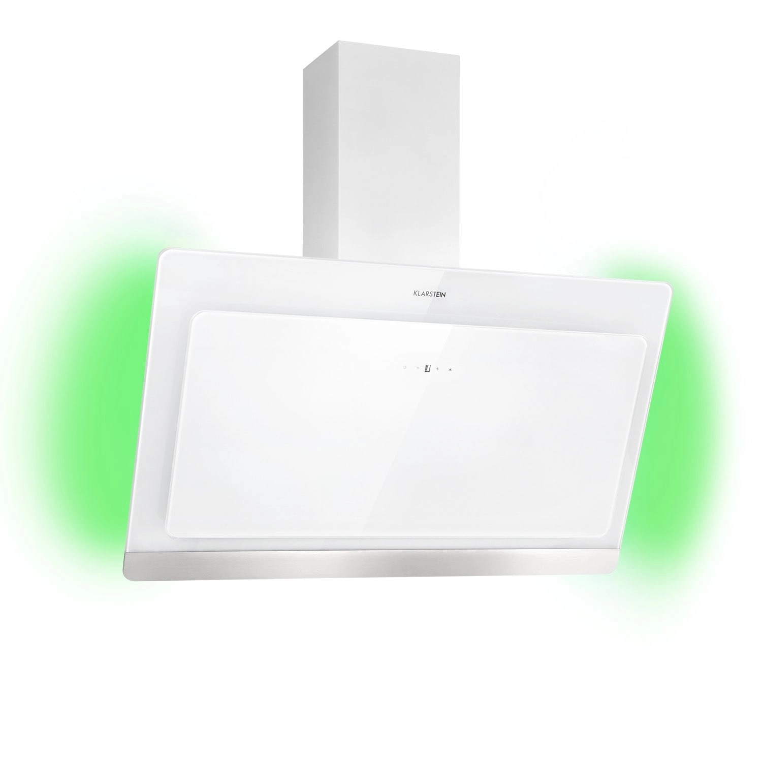Klarstein Aurora Eco 90 Dunstabzugshaube 550 m³/h 90cm Kopffrei Ambientelicht Weiß