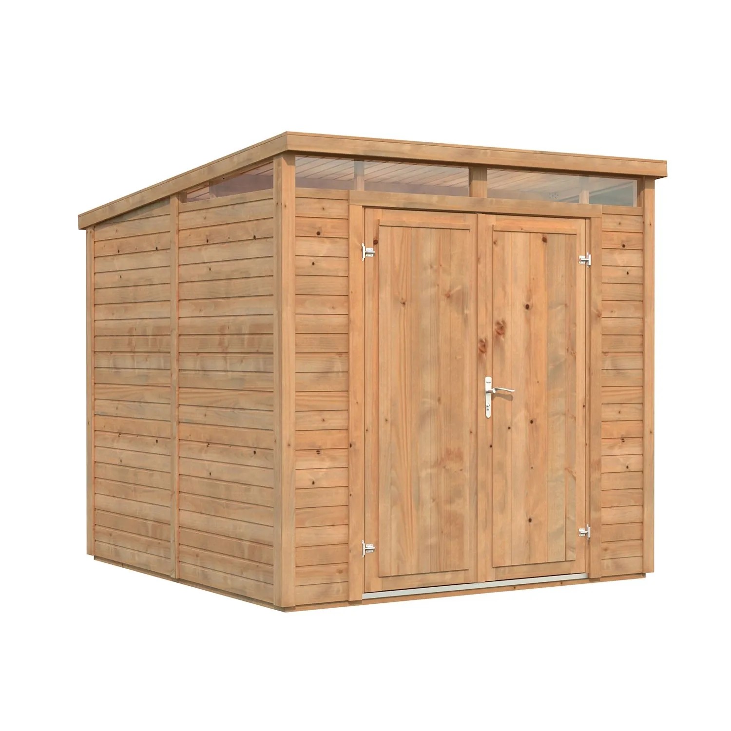 Palmako Holz-Gartenhaus Elias Pultdach Tauchgrundiert 221 cm x 228 cm 4,9 m²