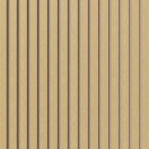 Akustikpaneel Muster Eiche: MDF-Leisten in Braun und Filz in Beige, 29,5x15cm.