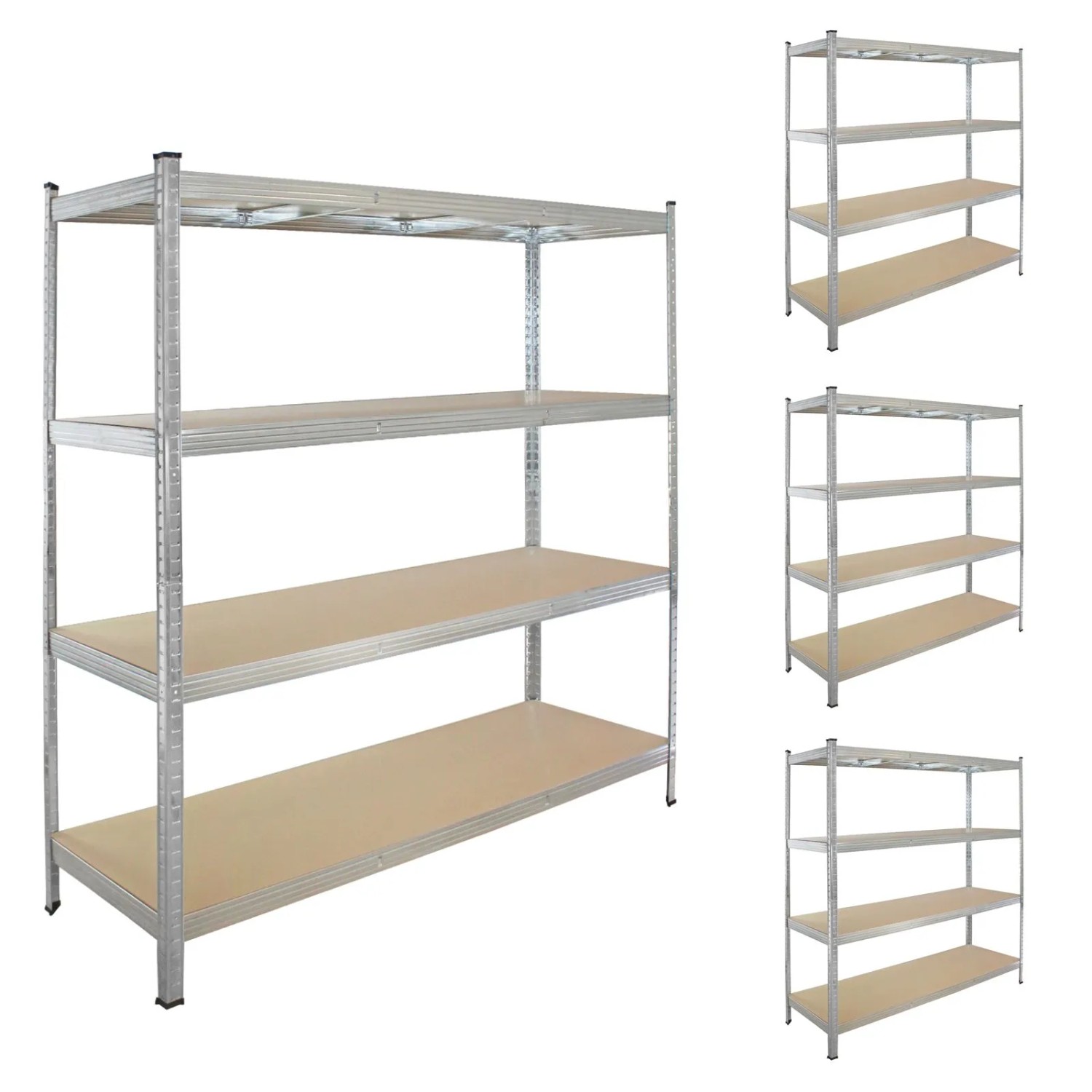 TRUTZHOLM 4x Schwerlastregal 180x160x60 cm Traglast 1000 kg Steckregal günstig online kaufen