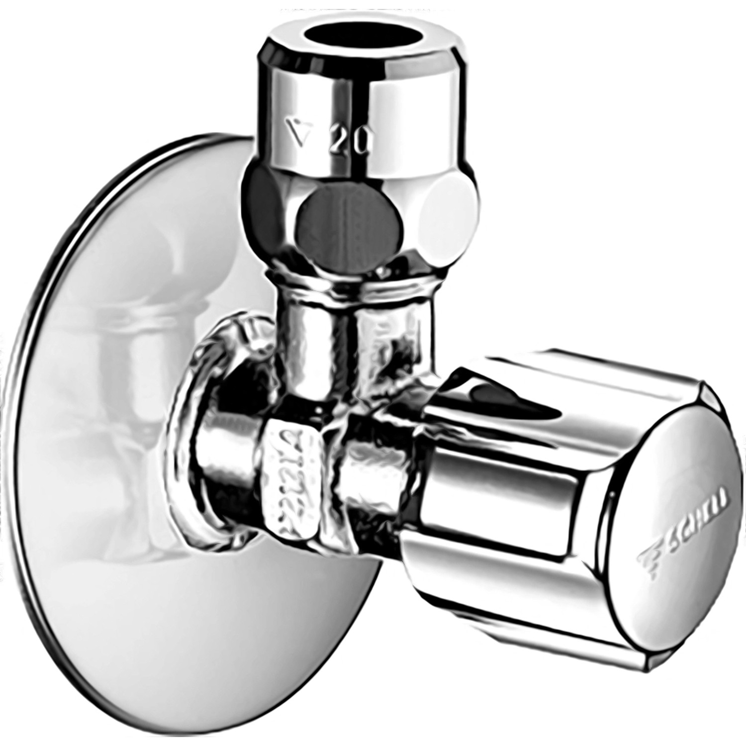 Schell Eckregulierventil Comfort 12,5 mm (1/2) Chrom kurze Bauform mit ASAG