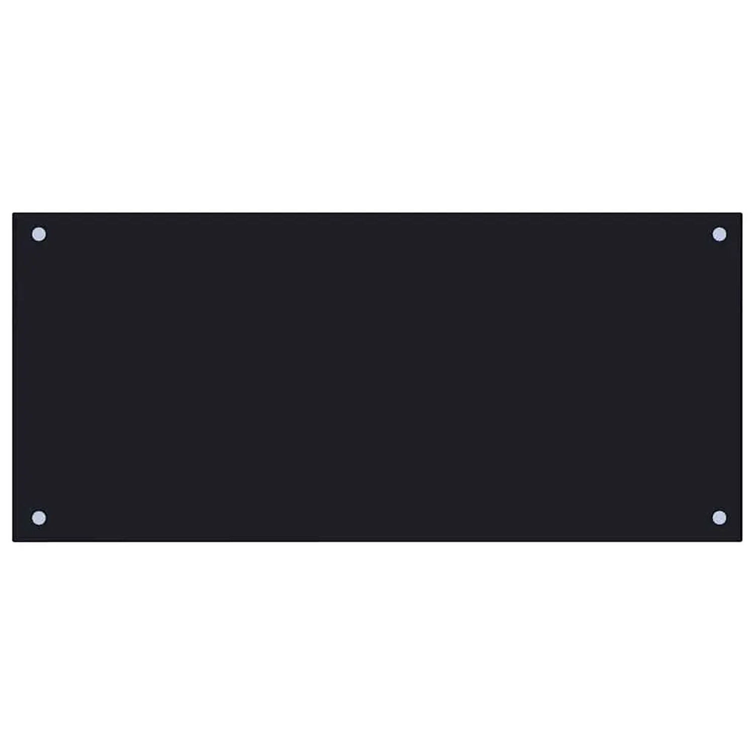 DELUKE Küchenrückwand Glas 90x40cm Schwarz Wandverklediung Küche Wandschutz Spritzschutz Herdspritzschutz Glasplatte