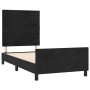 Schwarzes Samt-Bettgestell mit Kopfteil (80x200 cm) von vidaXL. Modernes Design für Schlafzimmer.