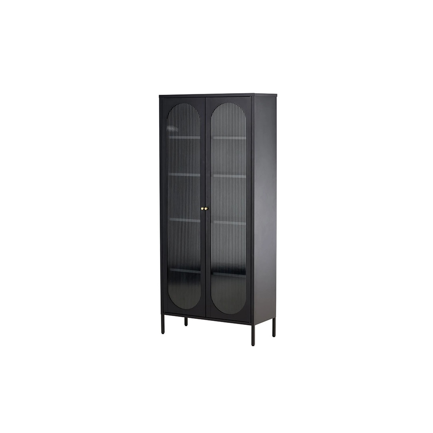 ebuy24 Lima Vitrinenschrank 2 Türen Schwarz günstig online kaufen