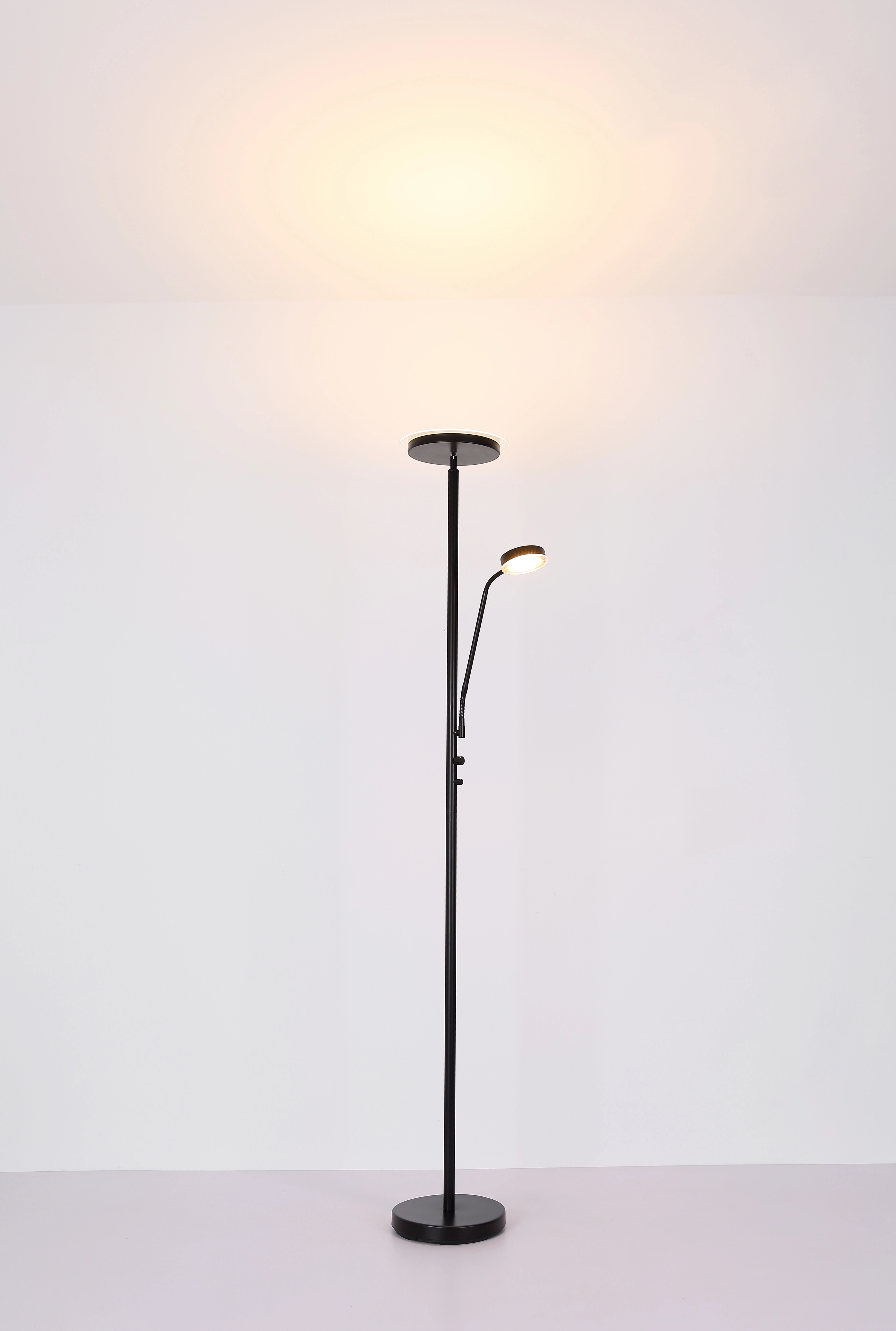 2-flammig mm bei LED-Stehlampe kaufen OBI 1800 Globo Ernst Schwarz matt 260 x