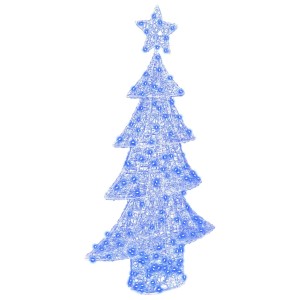 vidaXL Weihnachtsbaum mit 160 LEDs Blau 150 cm Acryl 42018979