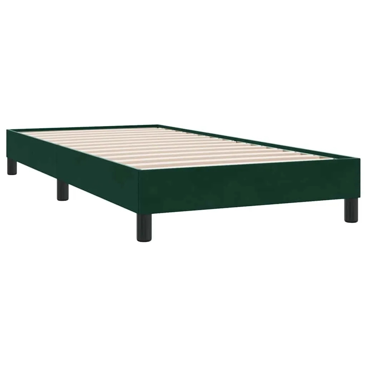 vidaXL Boxspringbett ohne Matratze Dunkelgrün 80x210 cm Samt 3315804