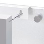 Detailaufnahme der Wandmontage des anthrazitfarbenen Zeller Memoboards aus Glas.