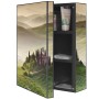 Offener, abschließbarer Banjado XXL Medizinschrank mit Toscana Motiv, anthrazitfarben, aus Metall.