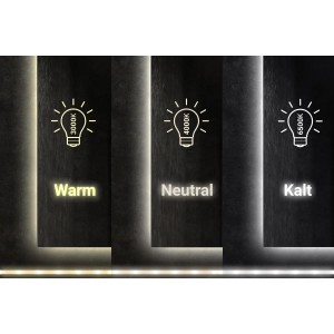 Tulup LED Spiegel Halbrundes Wandspiegel LED 50x100 cm Dekorativer LED Spiegel Halbkreis Warmweiß 3000K
