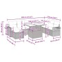 vidaXL 9-tlg. Garten-Sofagarnitur grau Poly Rattan mit Maßen. Ideal für Terrasse & Garten.