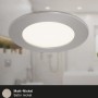 Briloner LED-Einbauleuchte 3er-Set, Nickel matt, runde Form. Ideal für Deckenmontage.