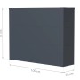 Westmann Pflanzkübel Talus XL, 100x77x25cm, Anthrazit, aus Metall.