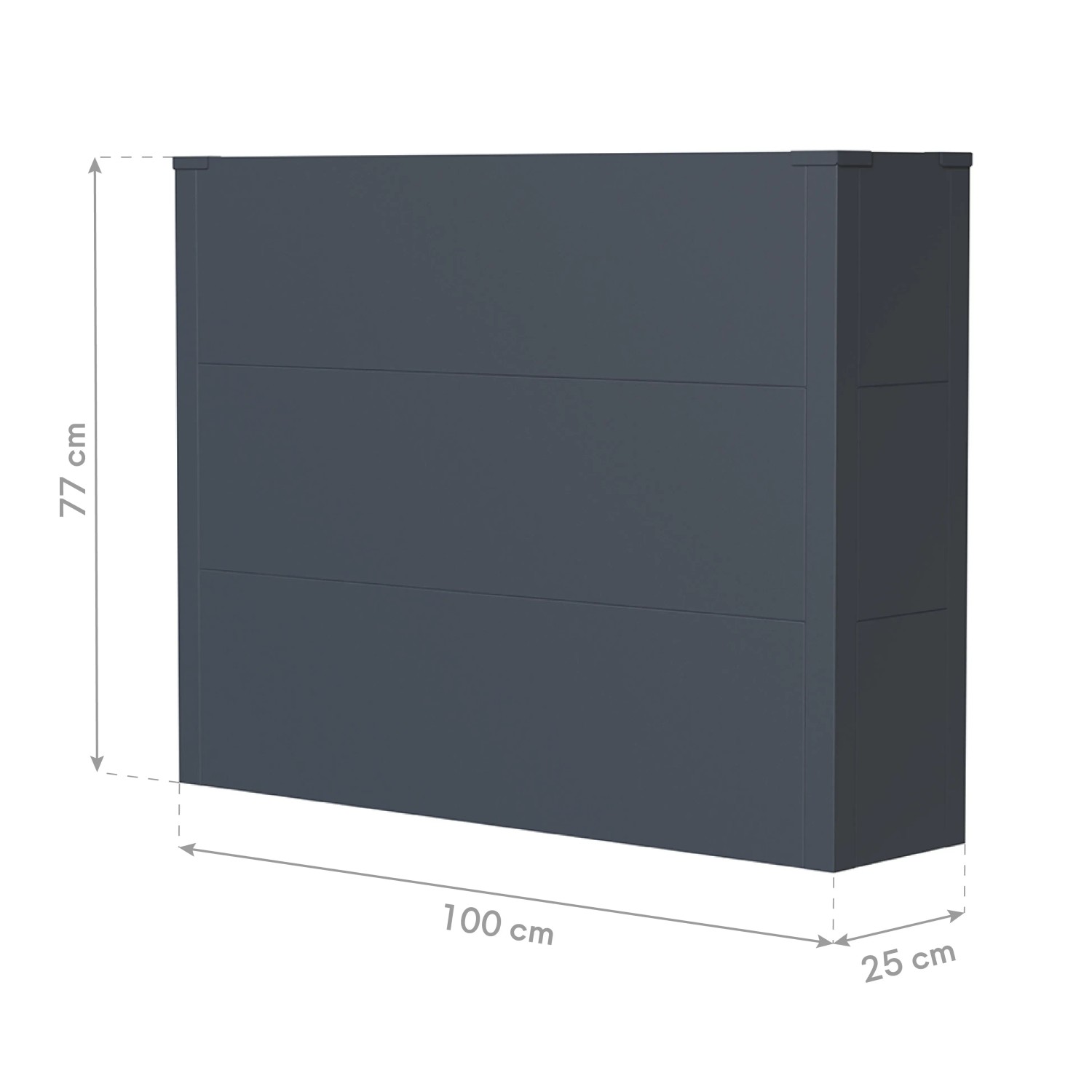 Westmann Pflanzkübel Talus XL, 100x77x25cm, Anthrazit, aus Metall.