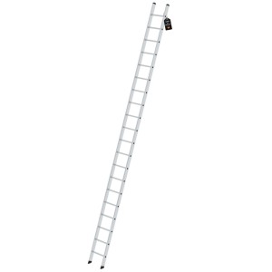 PROREGAL Anlegeleiter mit 20 Sprossen aus Aluminium, ohne Traverse.