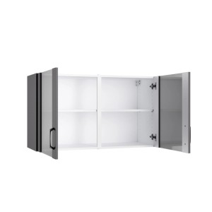OPTIFIT Hängeschrank Kiel420, 100cm breit, anthrazit matt, mit offenen Türen und Einlegeböden.