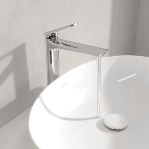 Villeroy & Boch Oasis Waschtischarmatur Erhöht Ohne Ablaufgarnitur mit Keramikkartusche Auslaufhöhe 245MM Rund Chrom
