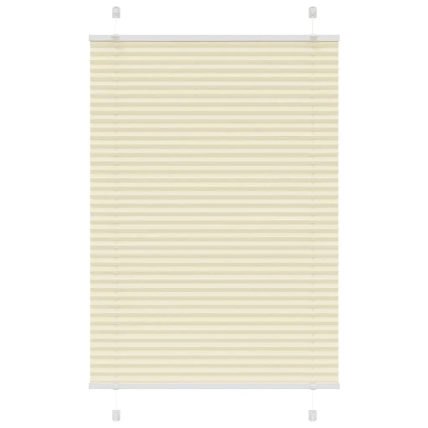 vidaXL Plissee Creme 90x150 cm Stoffbreite 89,4 cm Polyester 4015294 günstig online kaufen