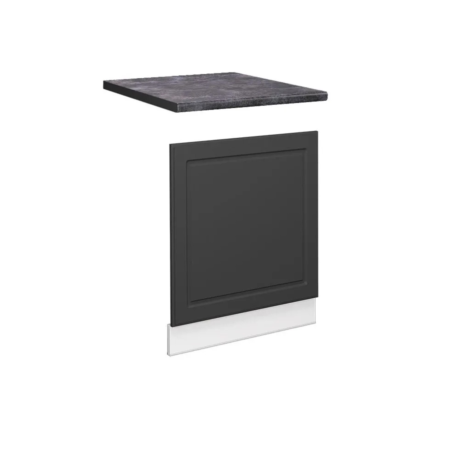 Vicco Frontblende Fame-Line Geschirrspüler Fronttür Anthrazit-Gold Weiß 60 cm AP Anthrazit