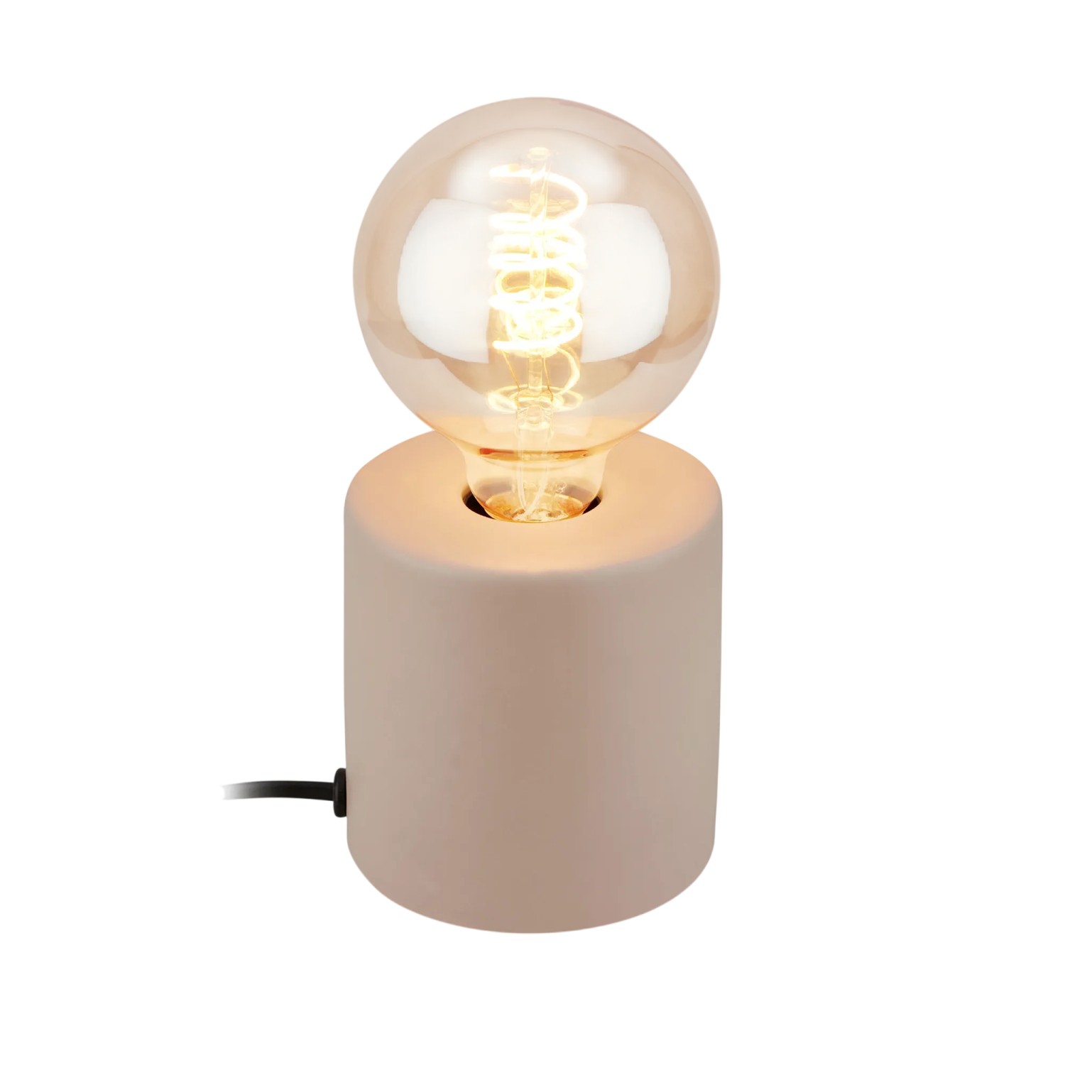 Brilo Tischleuchte Tubo Keramik Beige Ø 10 cm x 10,5 cm