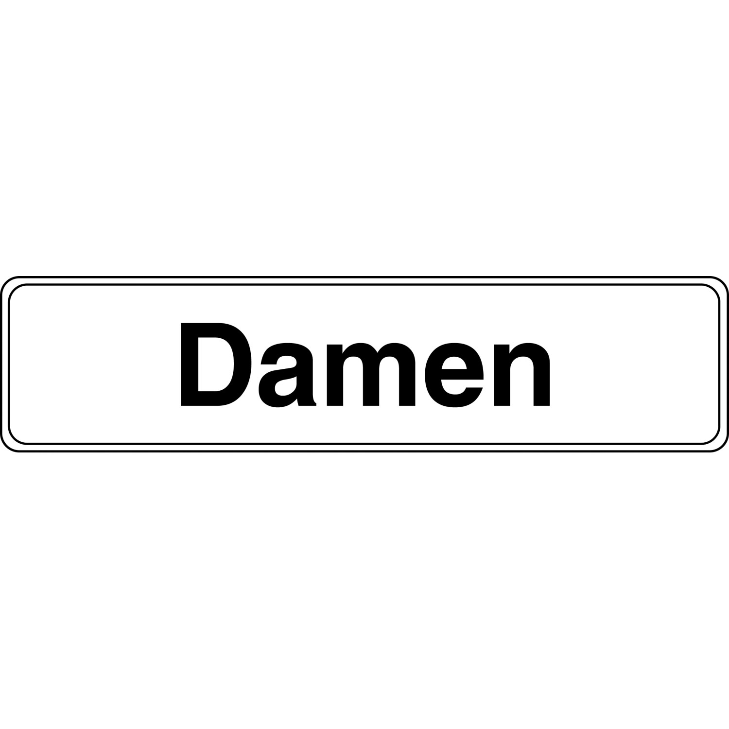 Signum Safety Signs Tür-/Hinweisschild Damen 4,8 cm x 20 cm Weiß