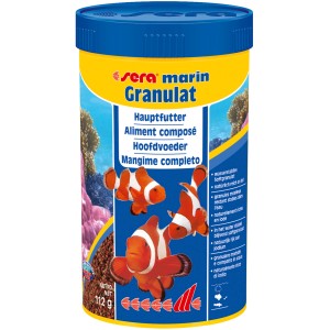 Sera Marine Granulat Nature Fischfutter für Meerwasserfische, 250ml Dose.