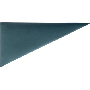 Wandkissen Dreieck, 15x30 cm, Petrol Samt. Dekor-Paneel zur Wandgestaltung.