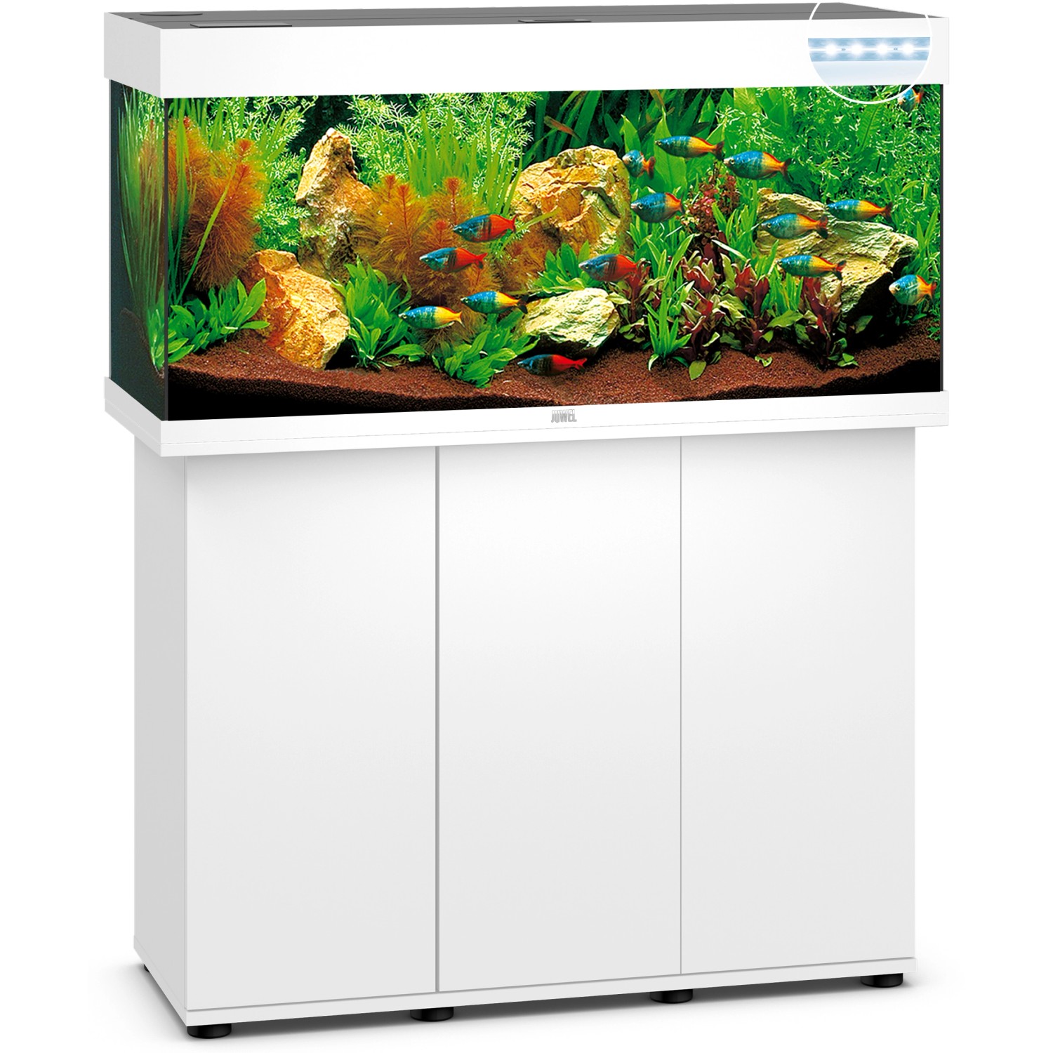 Aquarium 2024 120 l komplett mit Unterschrank Innenfilter Zubehör