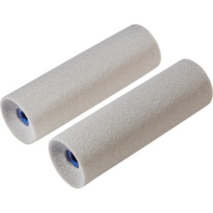 2er-Pack LUX Schaumwalze, 11 cm, konkav, für feine Lackierarbeiten auf glatten Flächen.